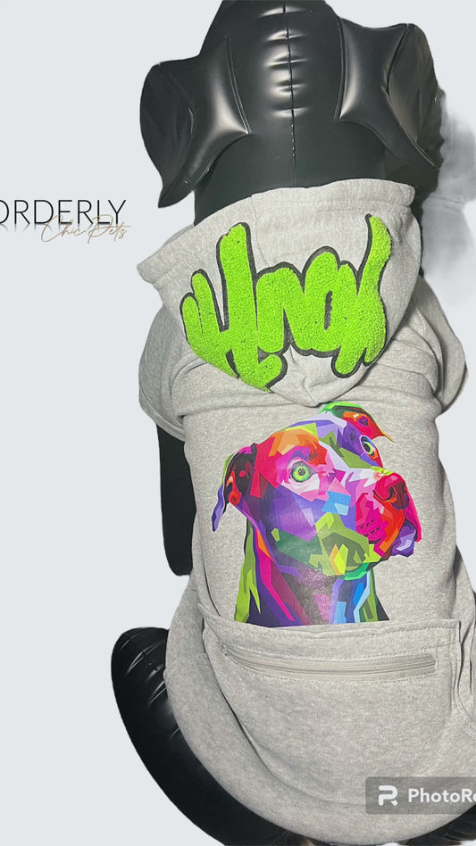 Pittie Abstract Hoodie